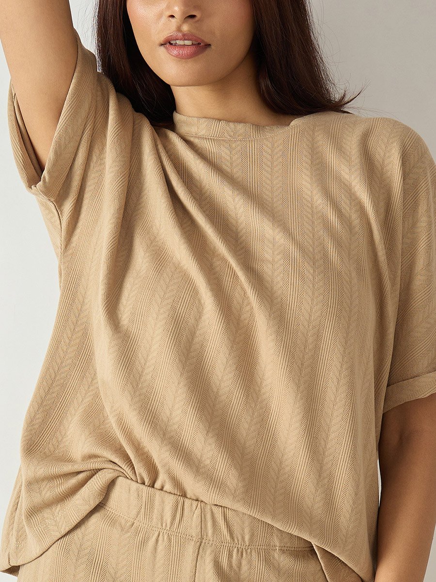 Women Relaxed Fit Top and Pants Lounge Set