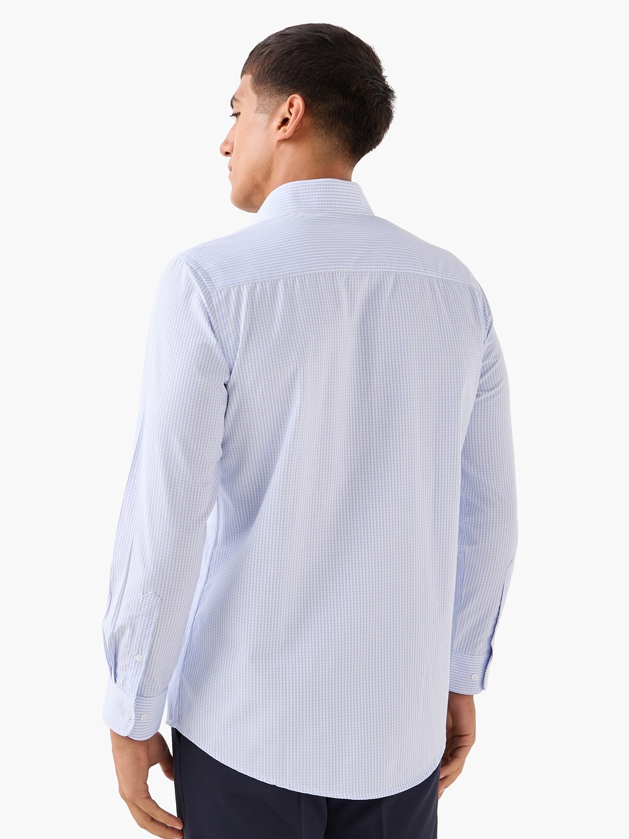 Men Regular Fit Collared Checked Long Sleeves Shirt