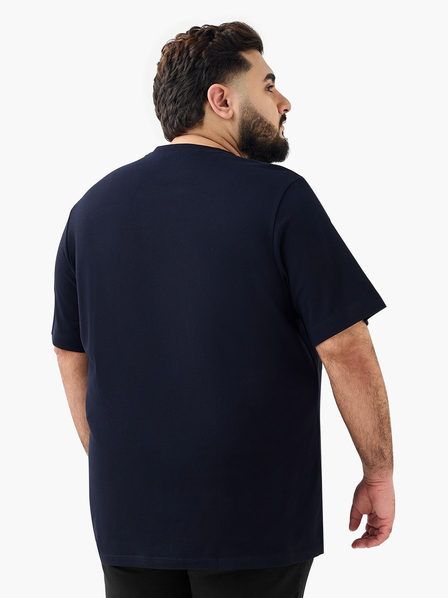 Men Regular Fit Crew Neck Short Sleeves Slogan Print T-Shirt