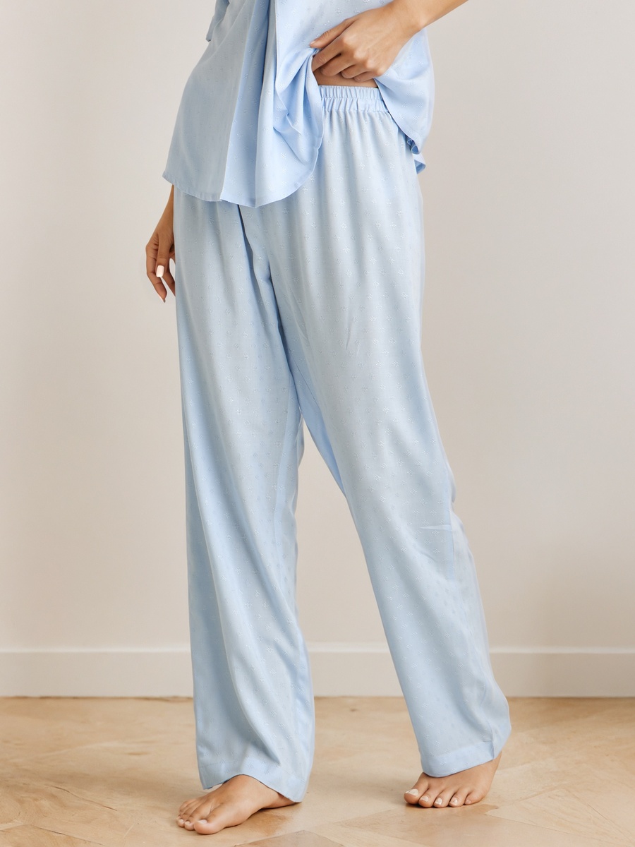 Viscose Buttoned Top and Pyjama Pants Set