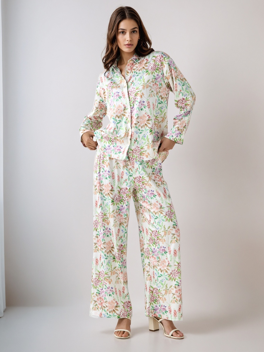 Co-Ords with Shirt and Wide Leg Pants