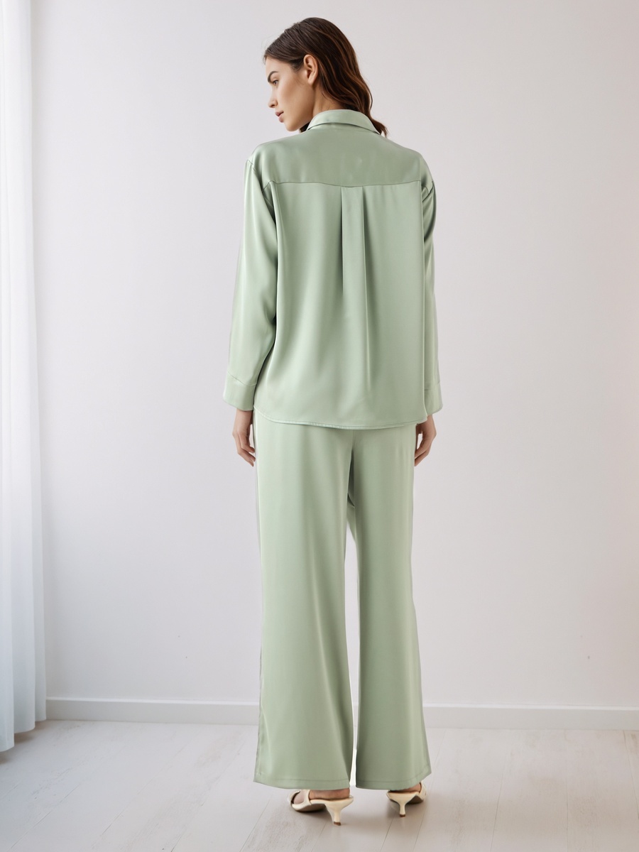Co-Ords with Shirt and Wide Leg Pants