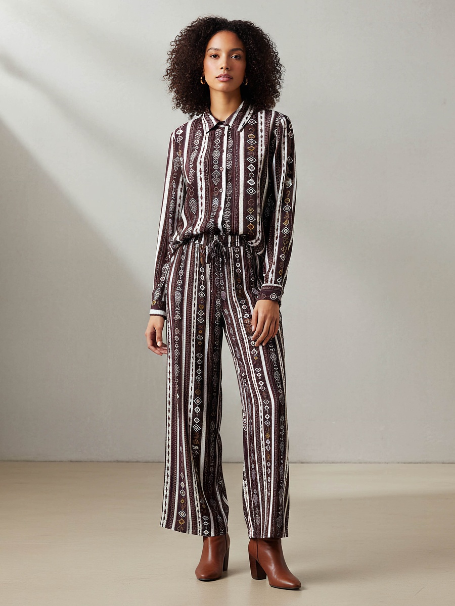 Co-Ords with Shirt and Wide Leg Pants