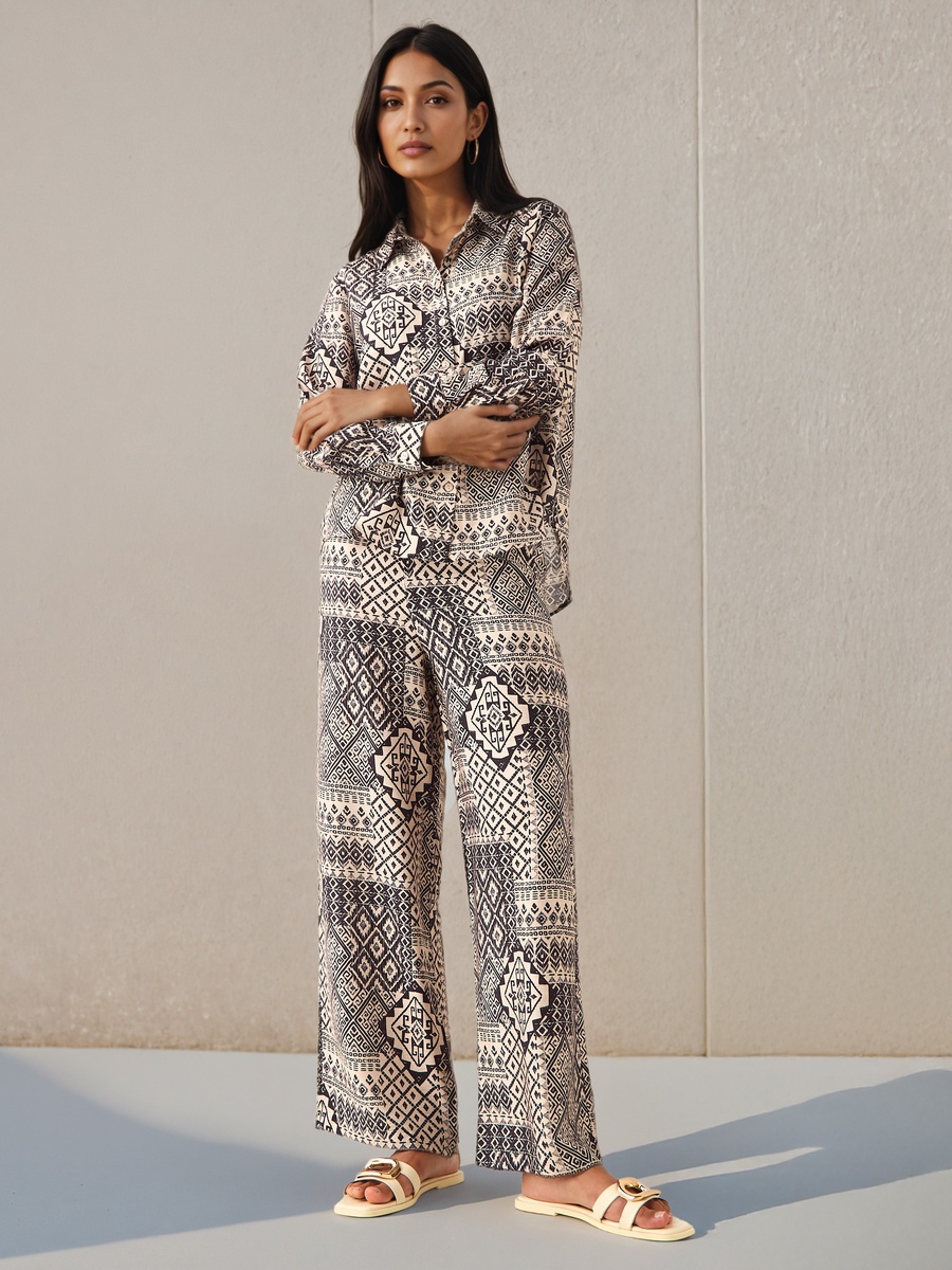 Co-Ords with Shirt and Wide Leg Pants