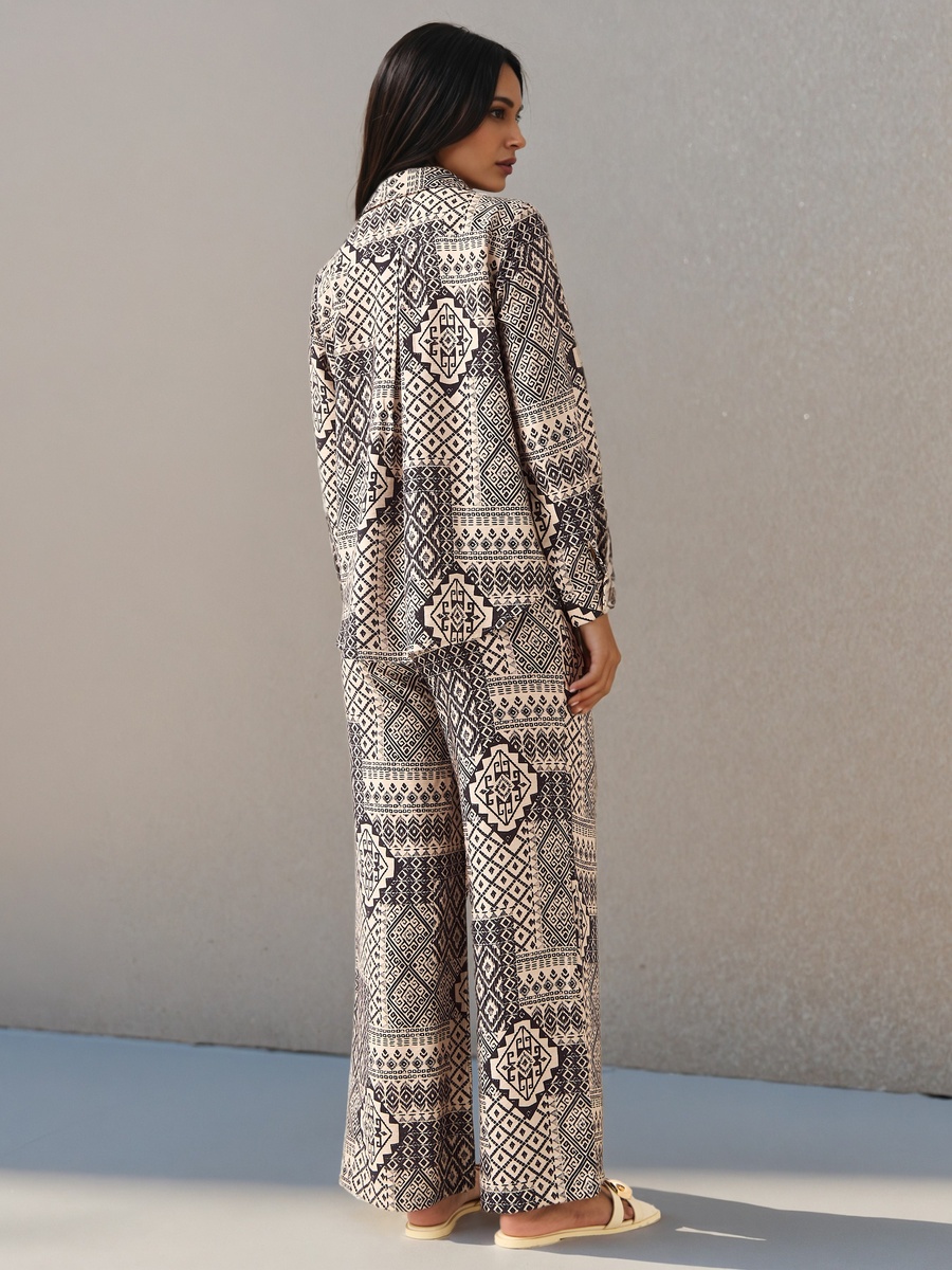 Co-Ords with Shirt and Wide Leg Pants