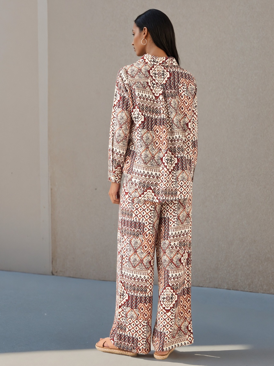 Co-Ords with Shirt and Wide Leg Pants