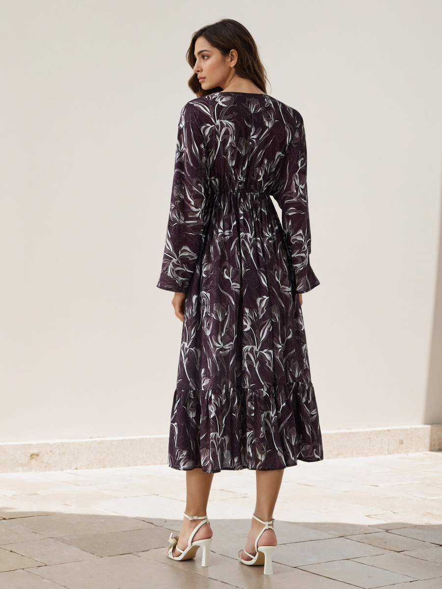 Floral Print Kaftan Dress