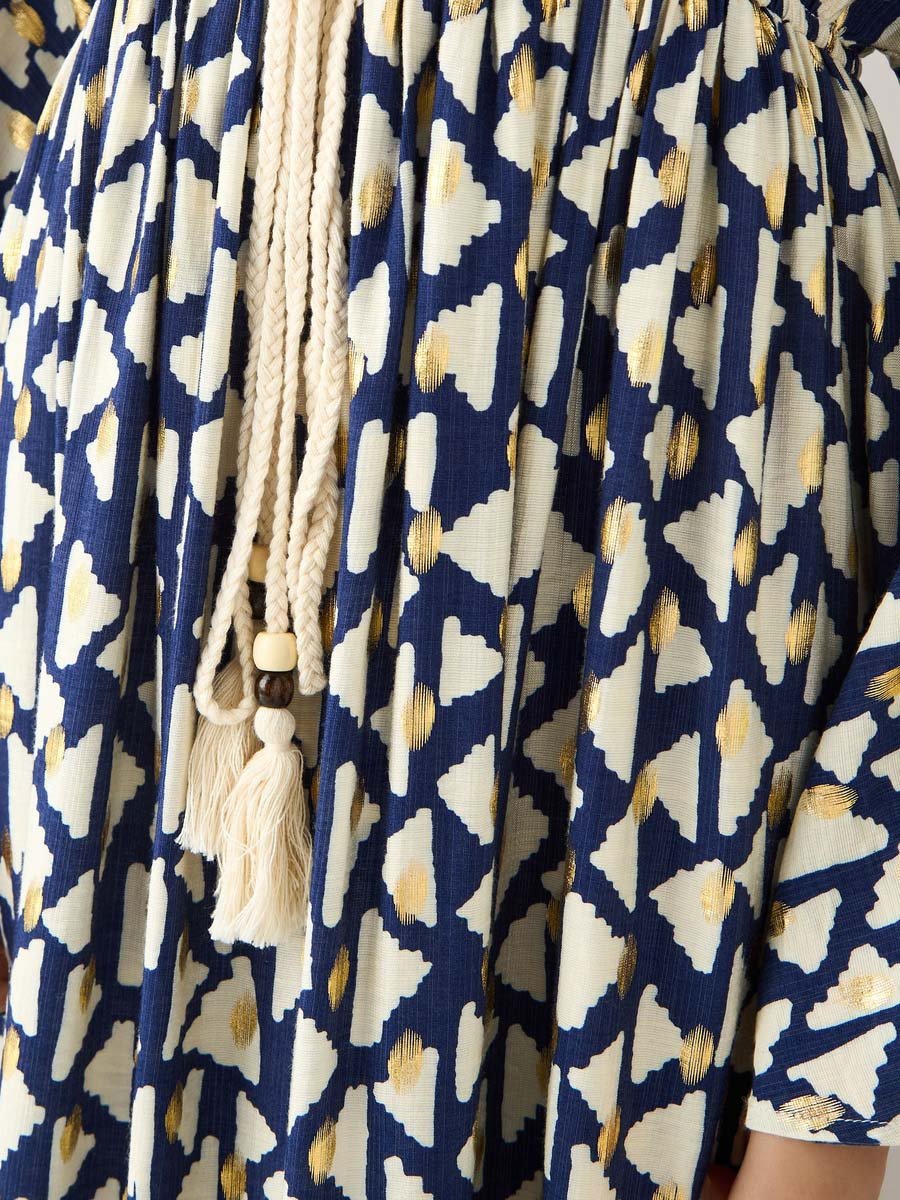 Printed Kaftan Dress