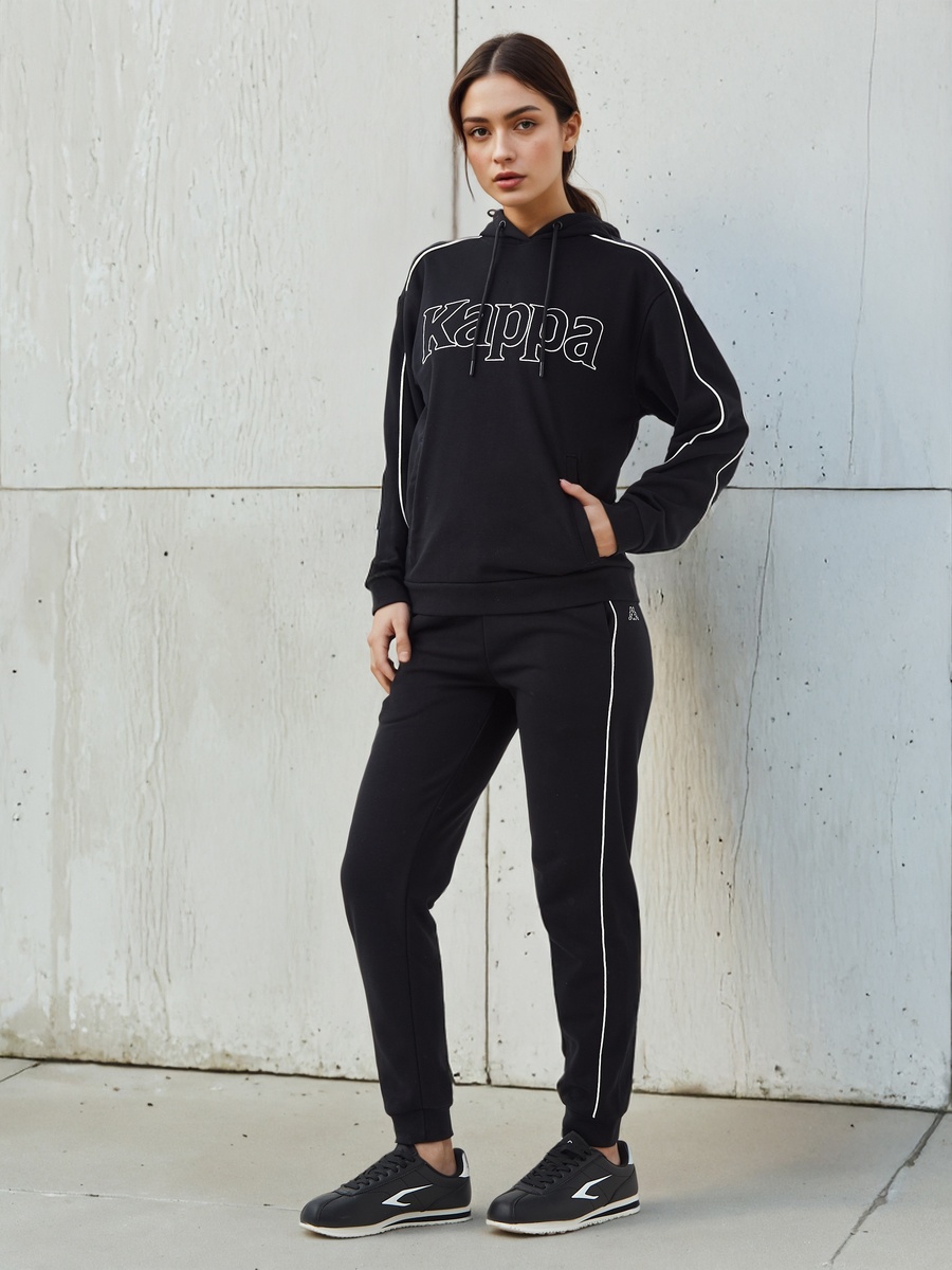 Regular Fit Hooded Sweatshirt with Logo Embroidery