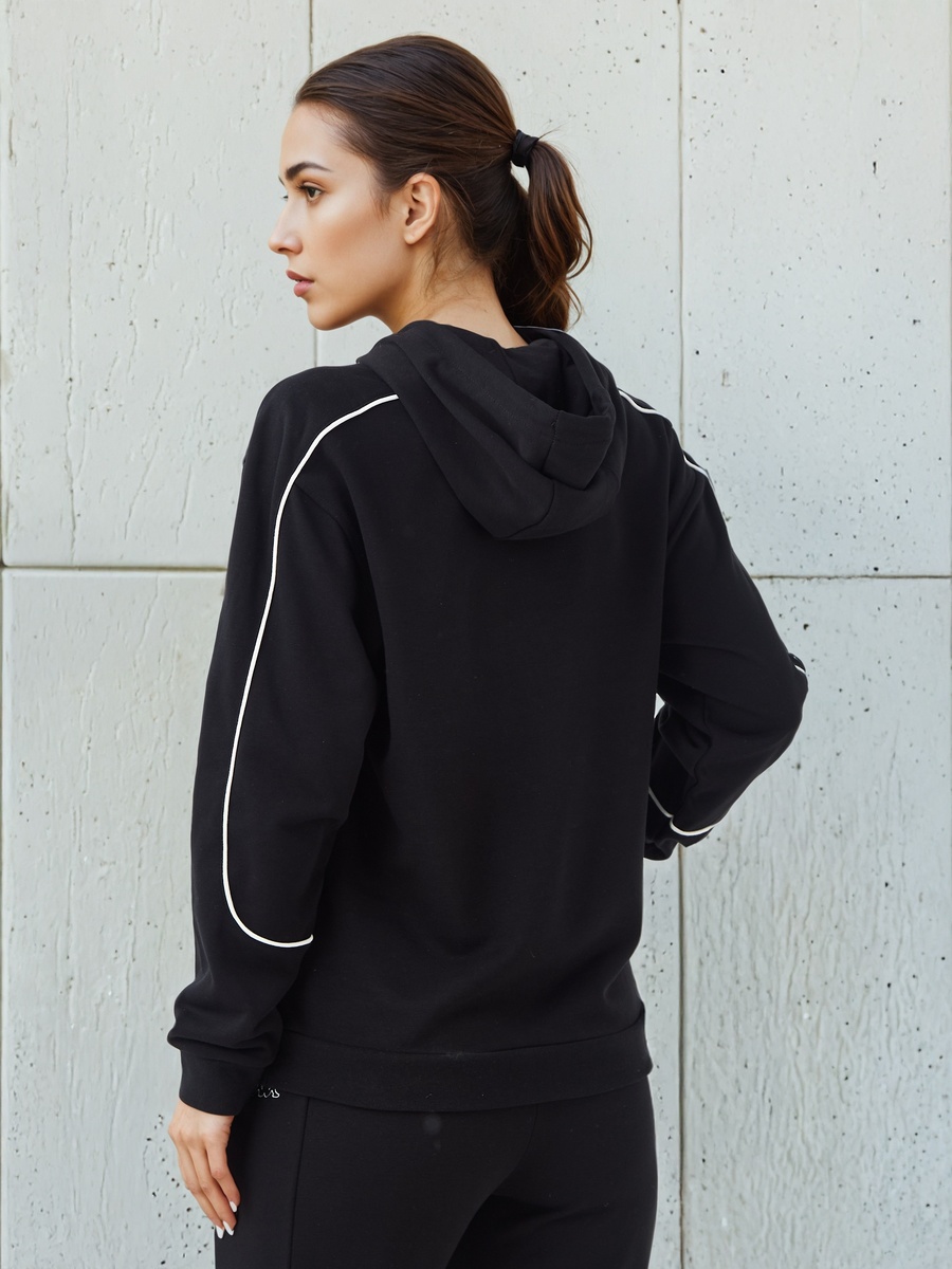 Regular Fit Hooded Sweatshirt with Logo Embroidery