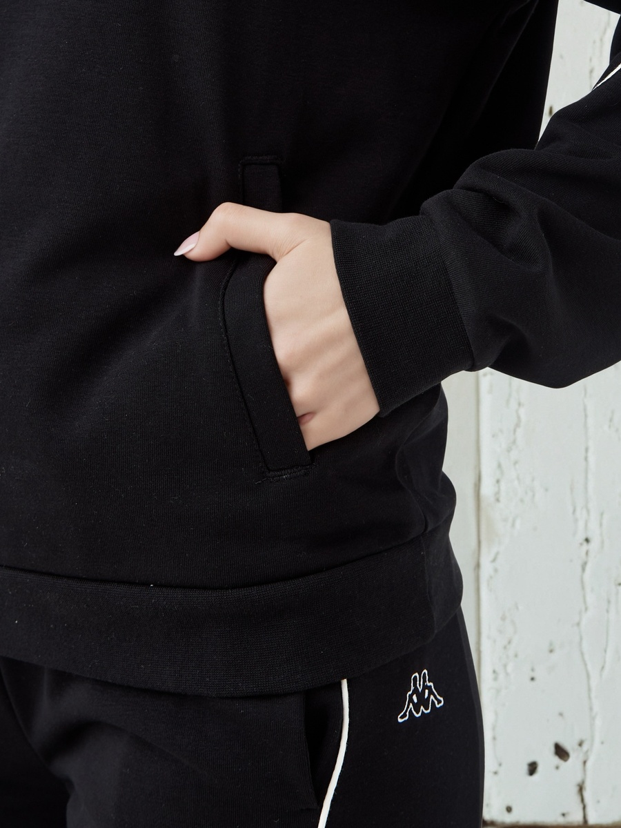 Regular Fit Hooded Sweatshirt with Logo Embroidery