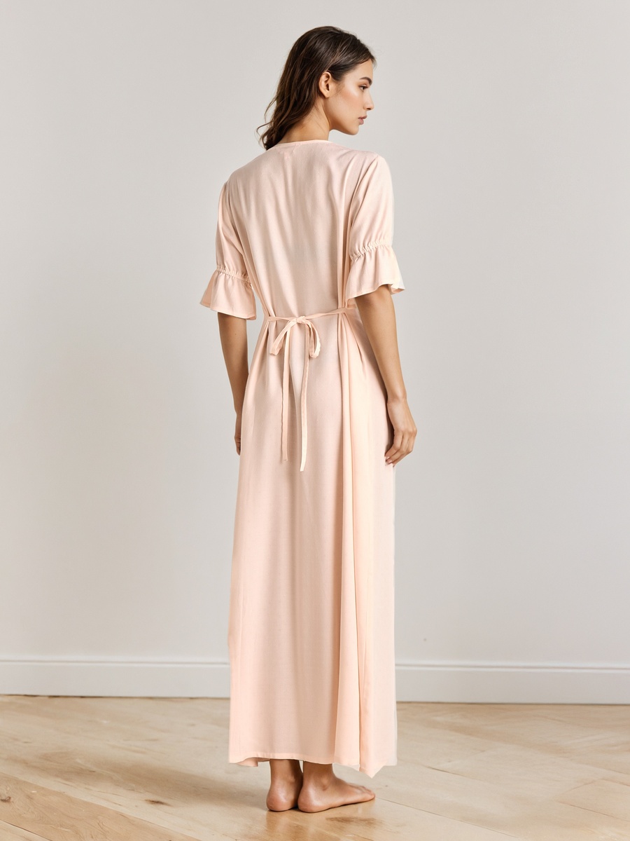 Viscose Night Dress with Embroidery