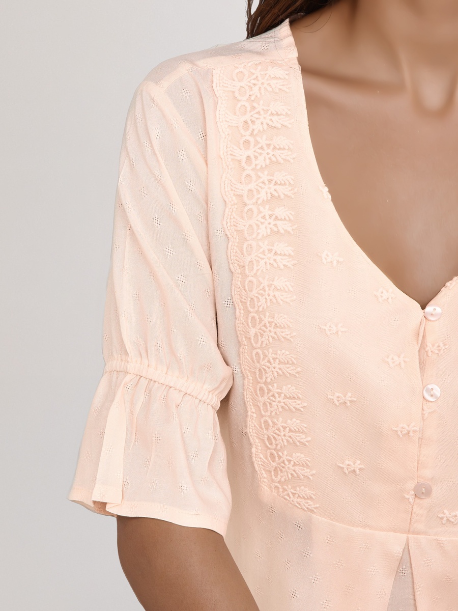 Viscose Night Dress with Embroidery