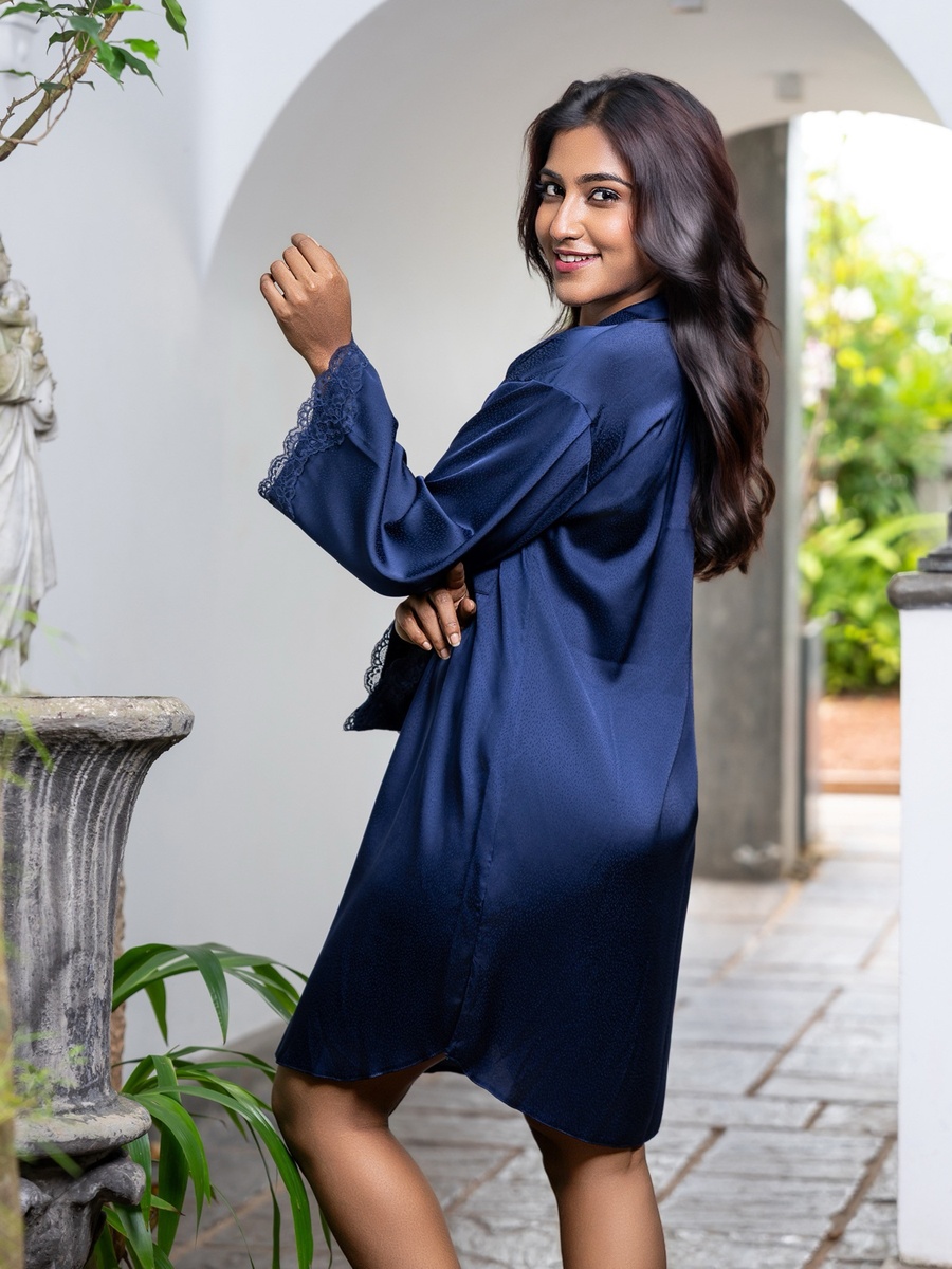 Notch Collar Night Dress