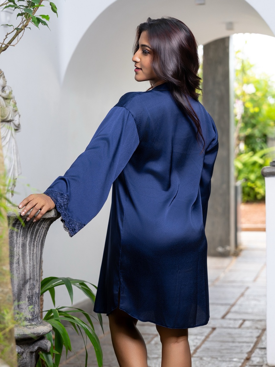 Notch Collar Night Dress