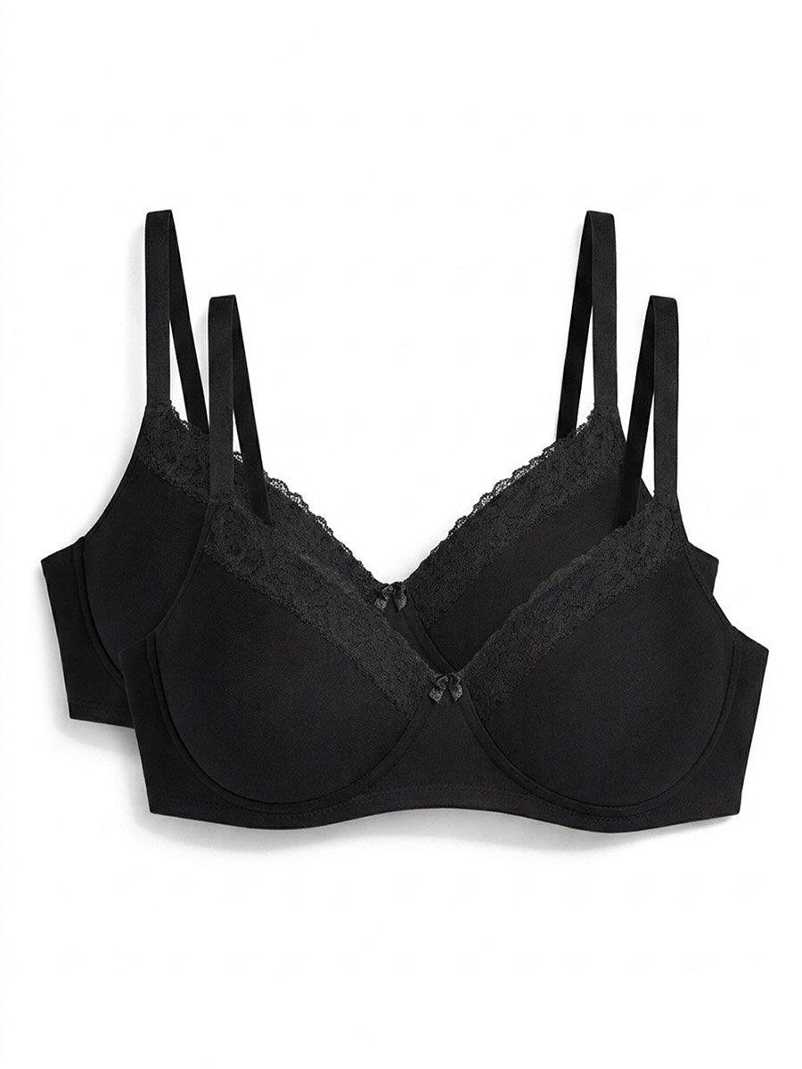 Pack of 2 - Lightly Padded Cotton T-Shirt Bra