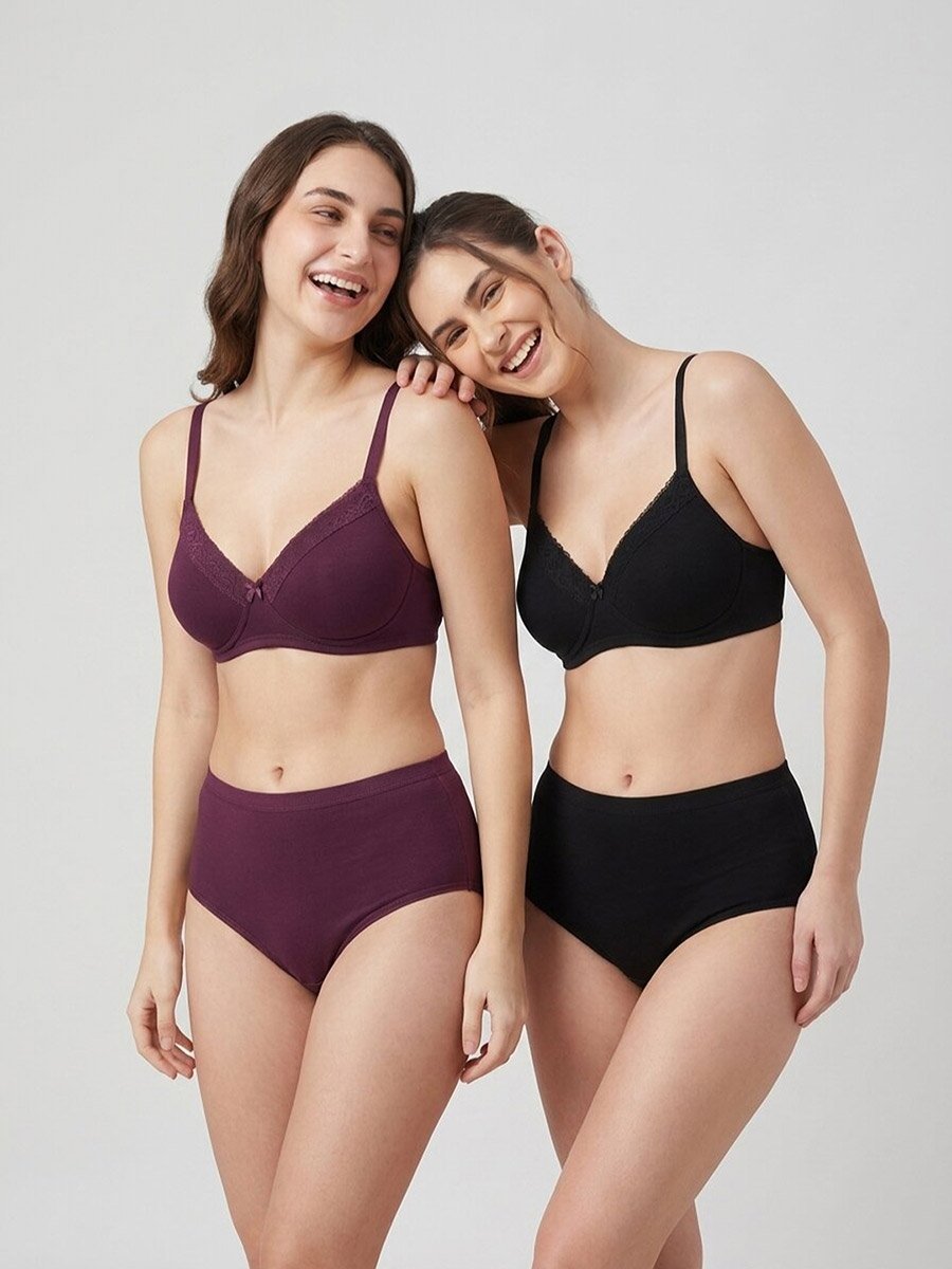 Pack of 2 - Lightly Padded Cotton T-Shirt Bra