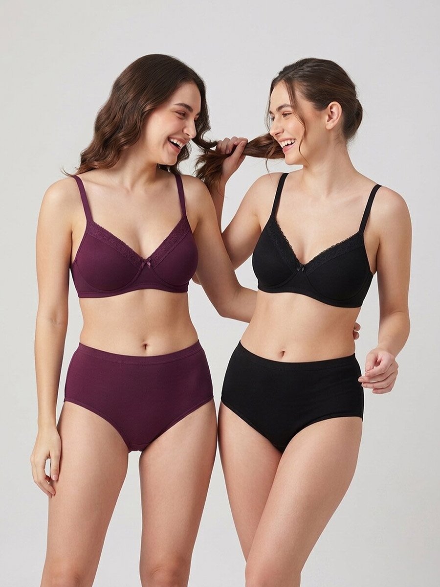 Pack of 2 - Lightly Padded Cotton T-Shirt Bra