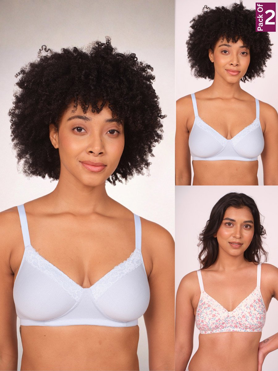 Pack of 2 - Lightly Padded Cotton T-Shirt Bra