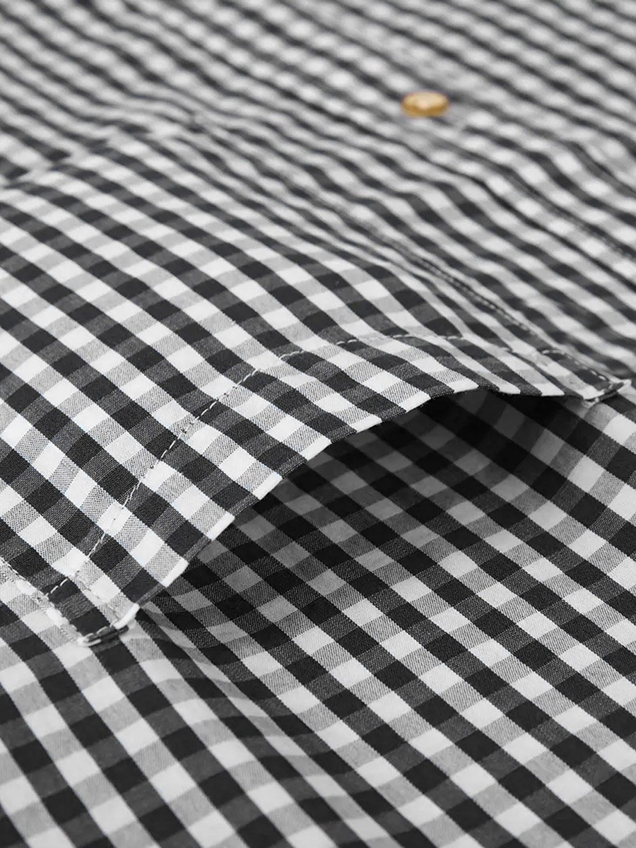 Men Black Checked Long Sleeve Shirt