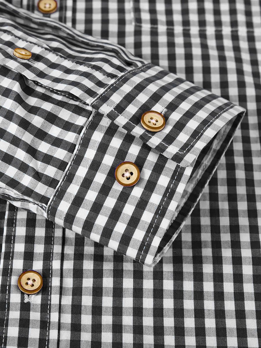 Men Black Checked Long Sleeve Shirt