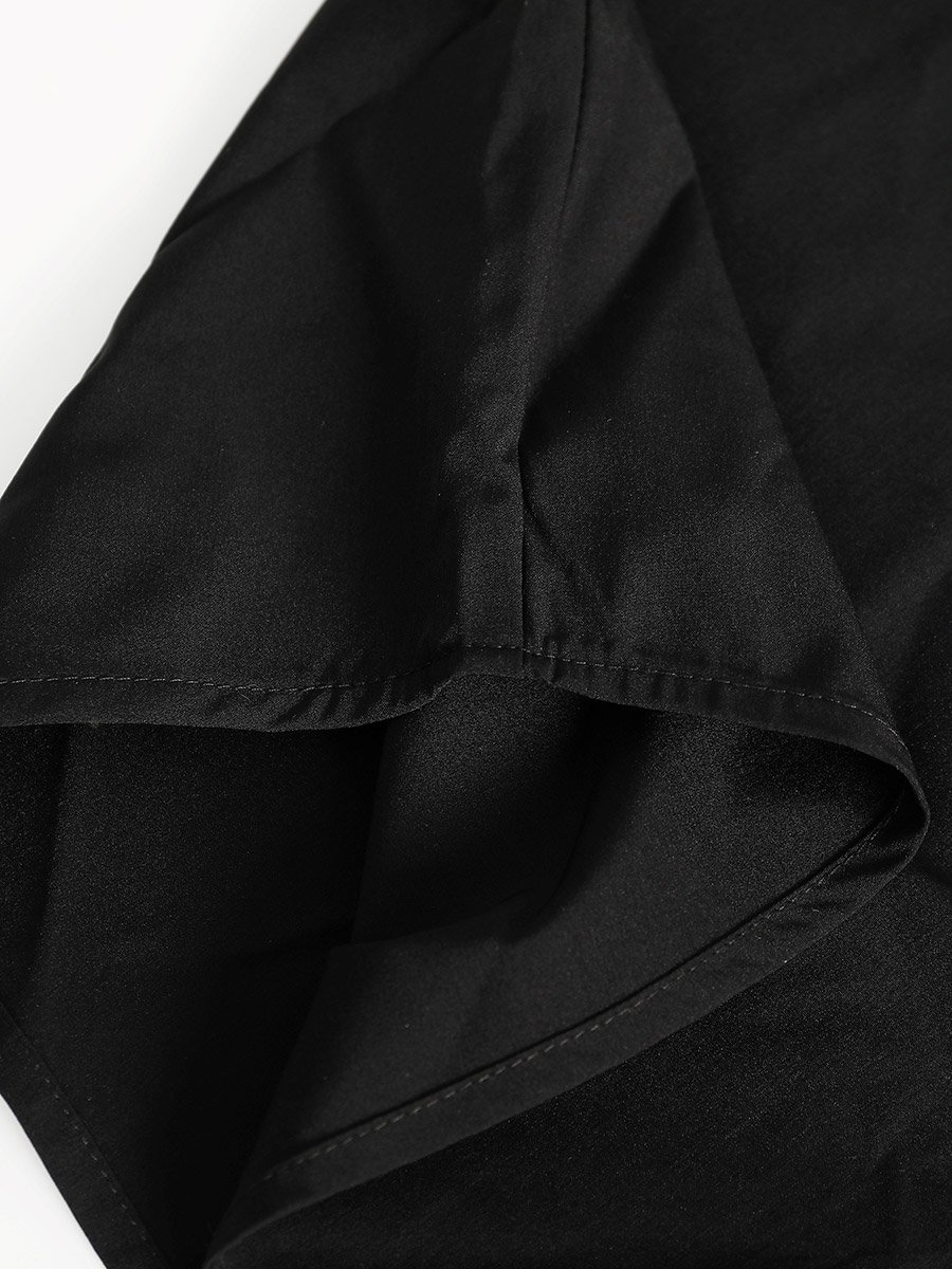 Men Black Short Sleeve Utility Shirt