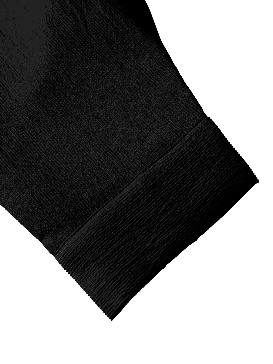 Men Black Textured Shirt and Pants Co-Ords