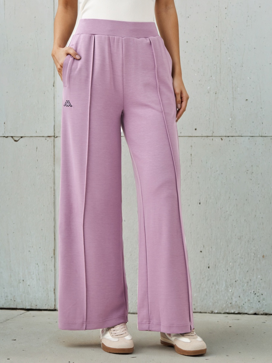 Women Wide Leg Soft Touch Track Pants with Pockets