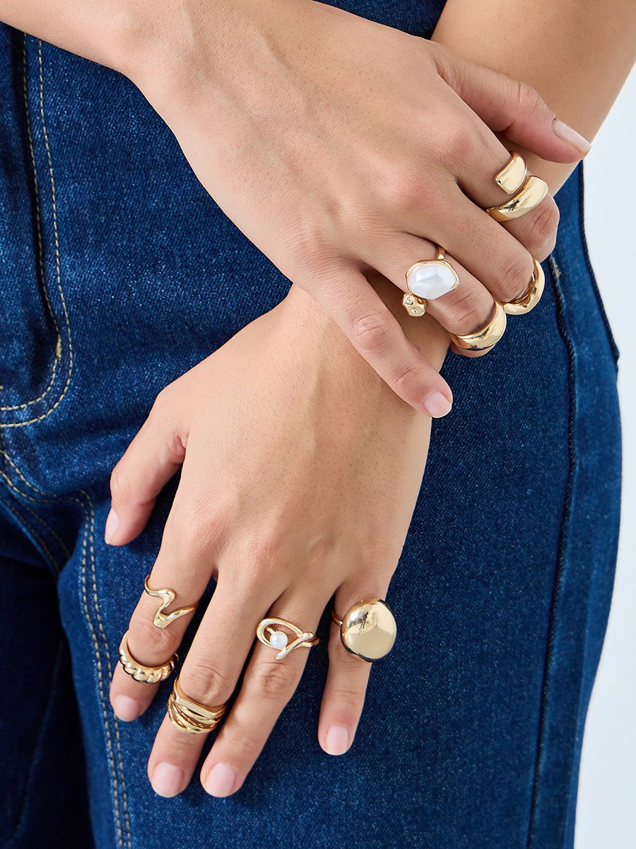 Pack of 10 - Embellished Assorted Rings