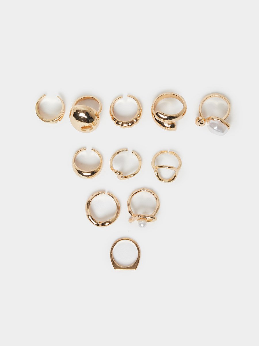 Pack of 10 - Embellished Assorted Rings