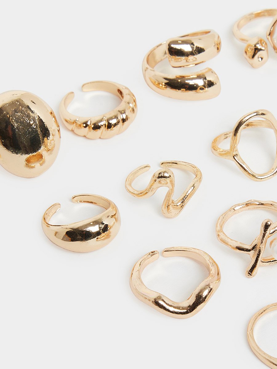 Pack of 10 - Embellished Assorted Rings