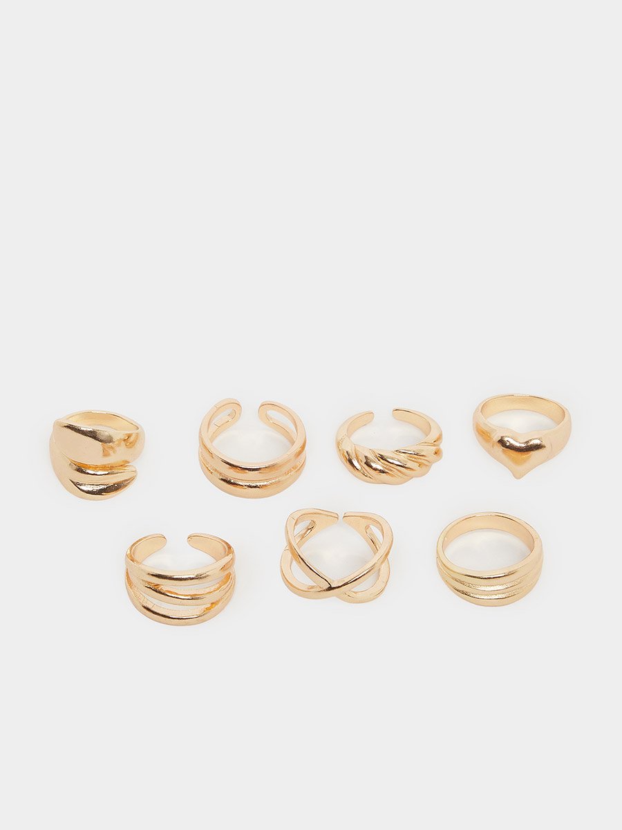 Pack of 11 - Assorted Gold Rings