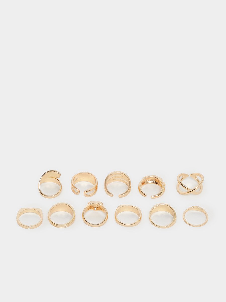 Pack of 11 - Assorted Gold Rings