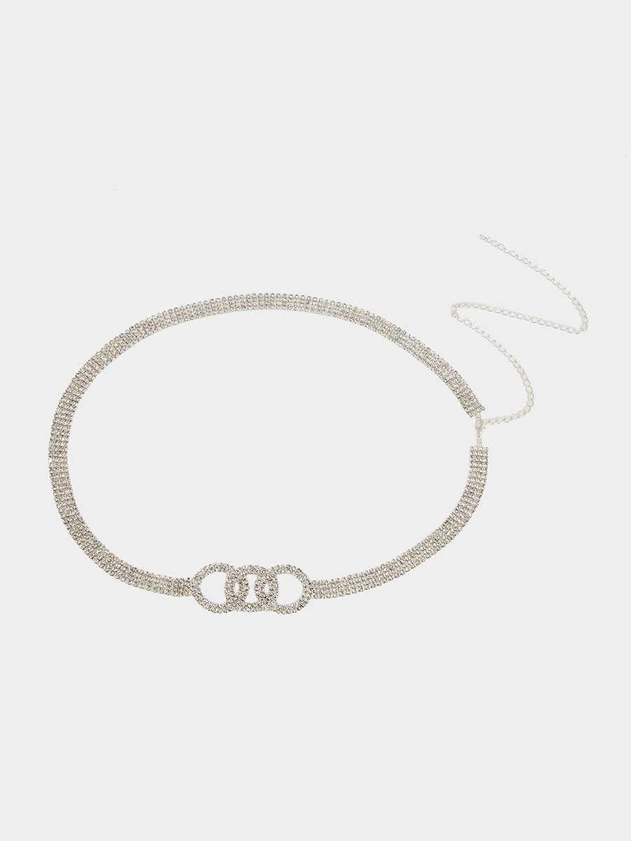 Diamante Rhinestone Chain Belt
