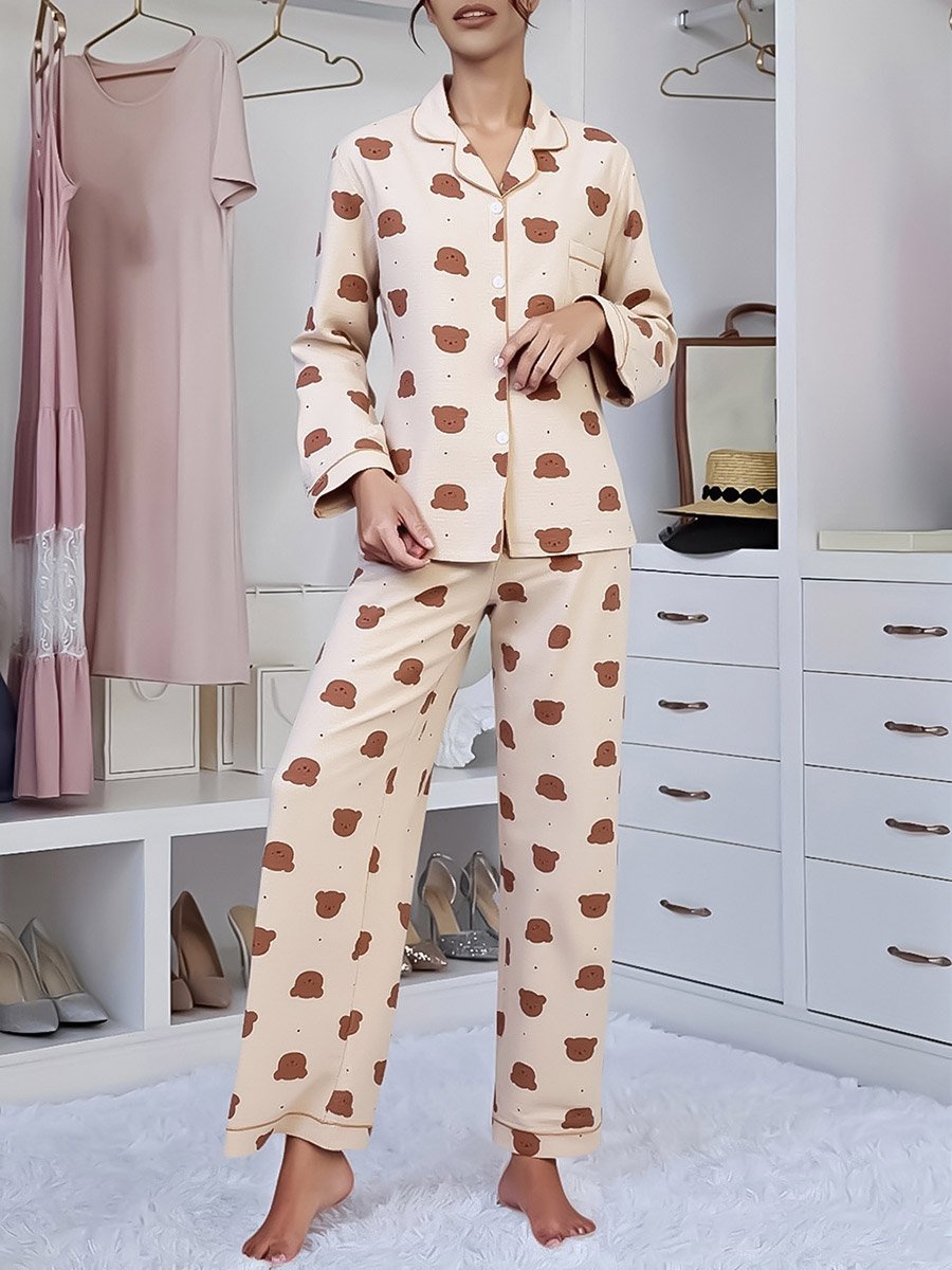 Women Graphic Print Shirt and Pyjama Set