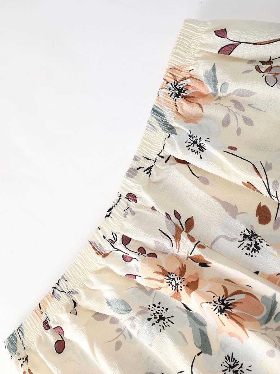 Women Floral Print Shirt and Pyjama Set
