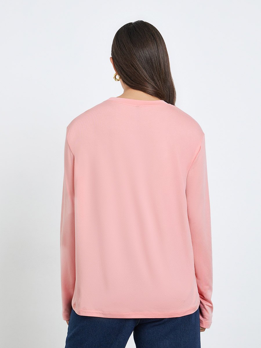 Women Pink Graphic Fruit Print T-Shirt