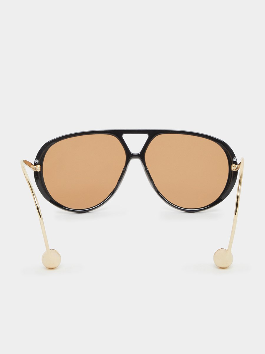 Aviator Sunglasses with Gold Detail