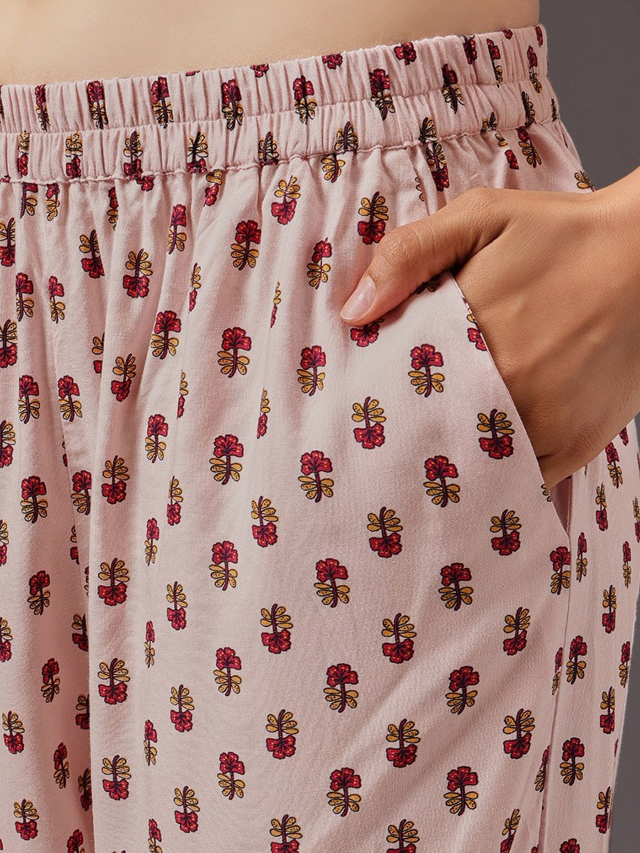 Floral Print Nursing Top and Pyjama Set