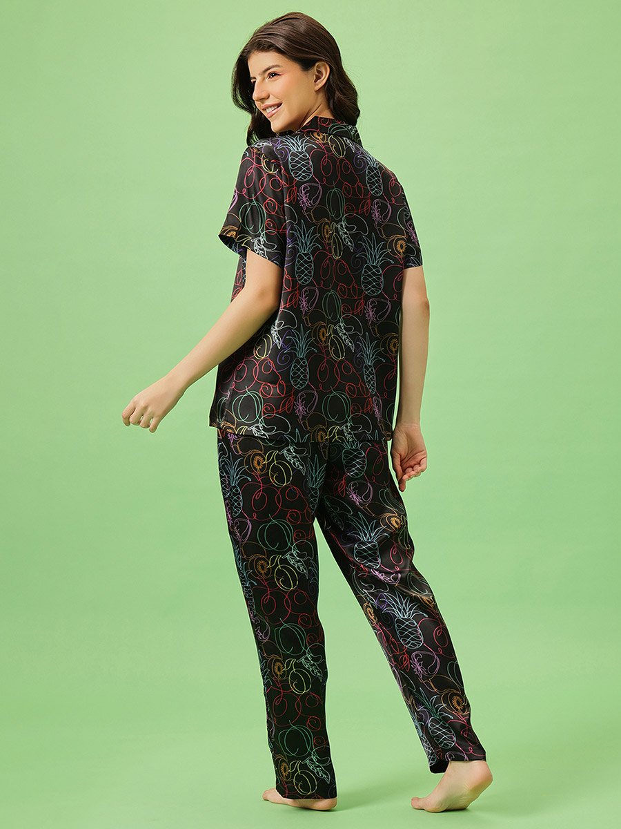 All Over Print Shirt and Pyjama Set