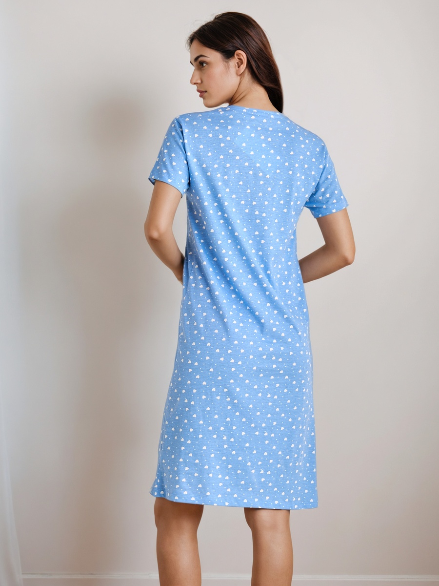 Nightdress with Heart Print