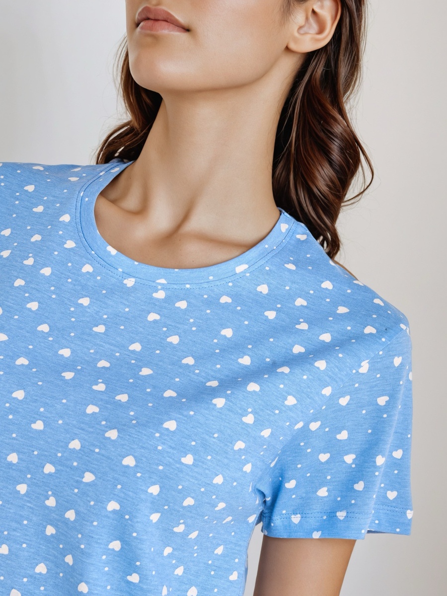 Nightdress with Heart Print