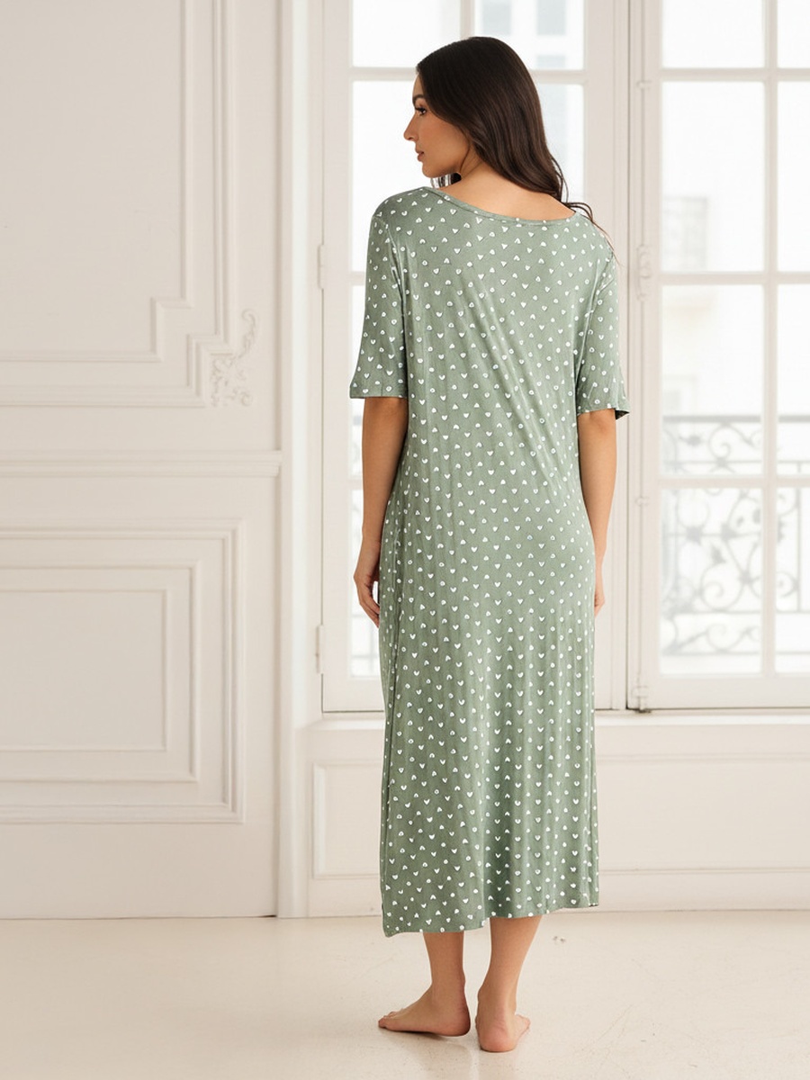 Maternity Nightdress with Print