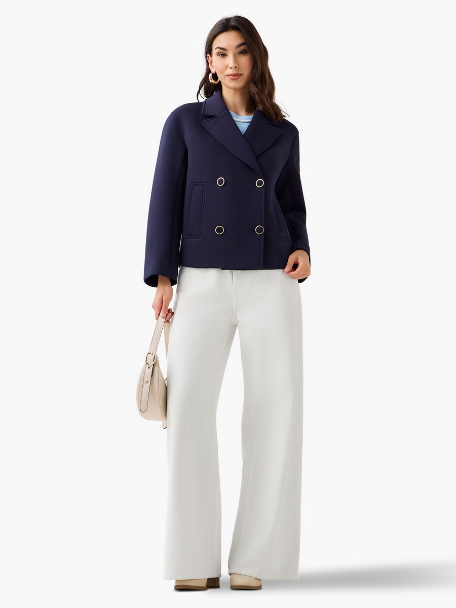 Regular Fit Blazer with Lapel Collar