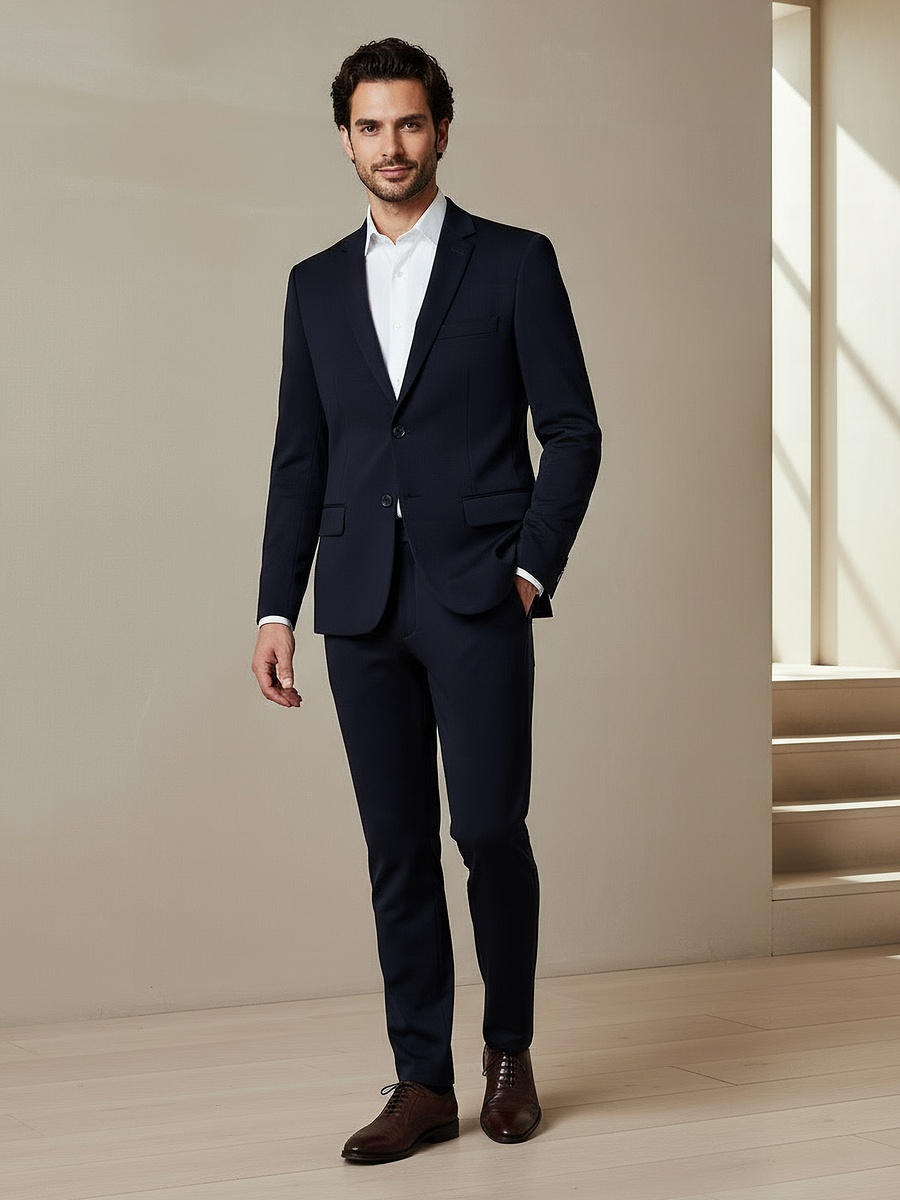 Men Slim Fit Notched Lapel Blazer