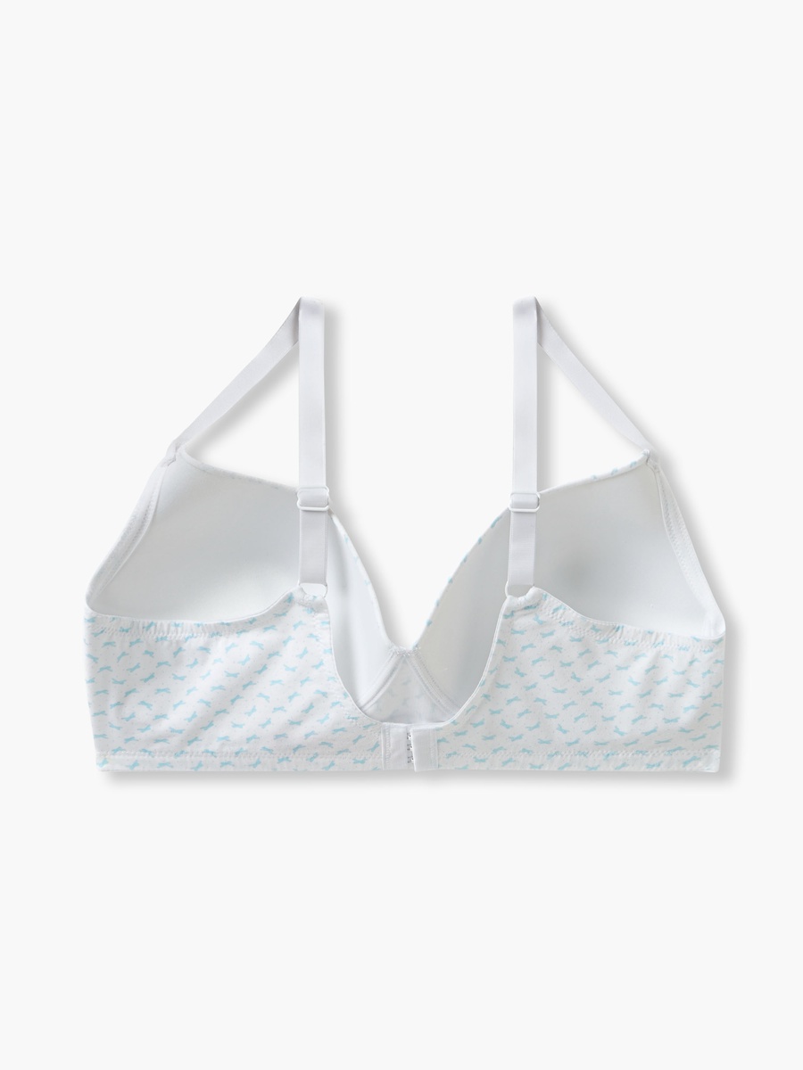 Printed Non-Wired Plunge Bra