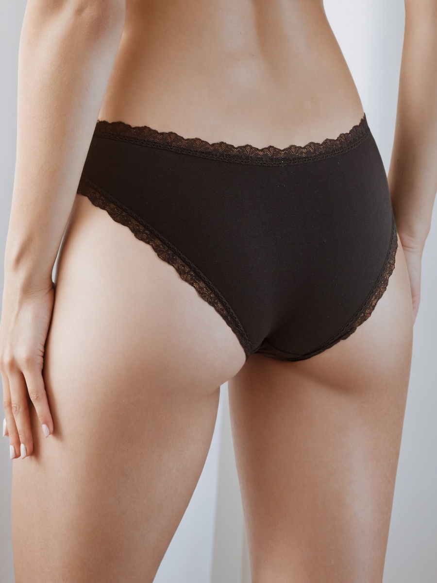 Bikini Briefs with Lace Trim