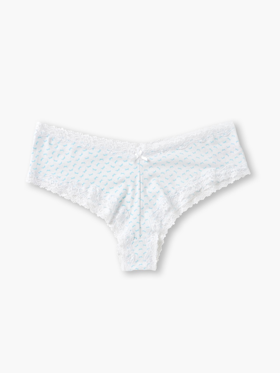 Brazillain Briefs with Bow and Lace Detail
