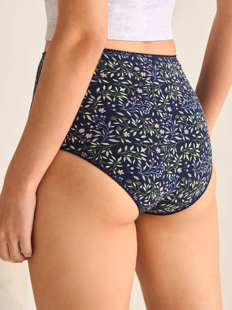 Set of 5 - High Waist Full Briefs with Assorted Print