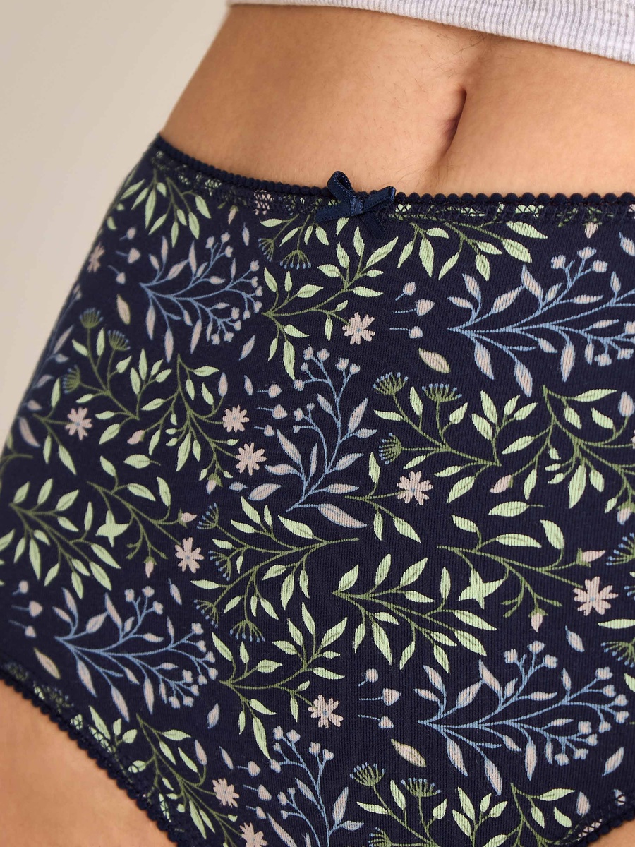 Set of 5 - High Waist Full Briefs with Assorted Print